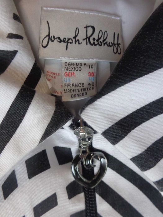 Jacheta alb negru Joseph Ribkoff marimea  12UK
