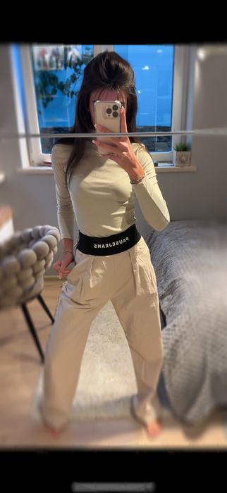 Pause Jeans широк бежов панталон