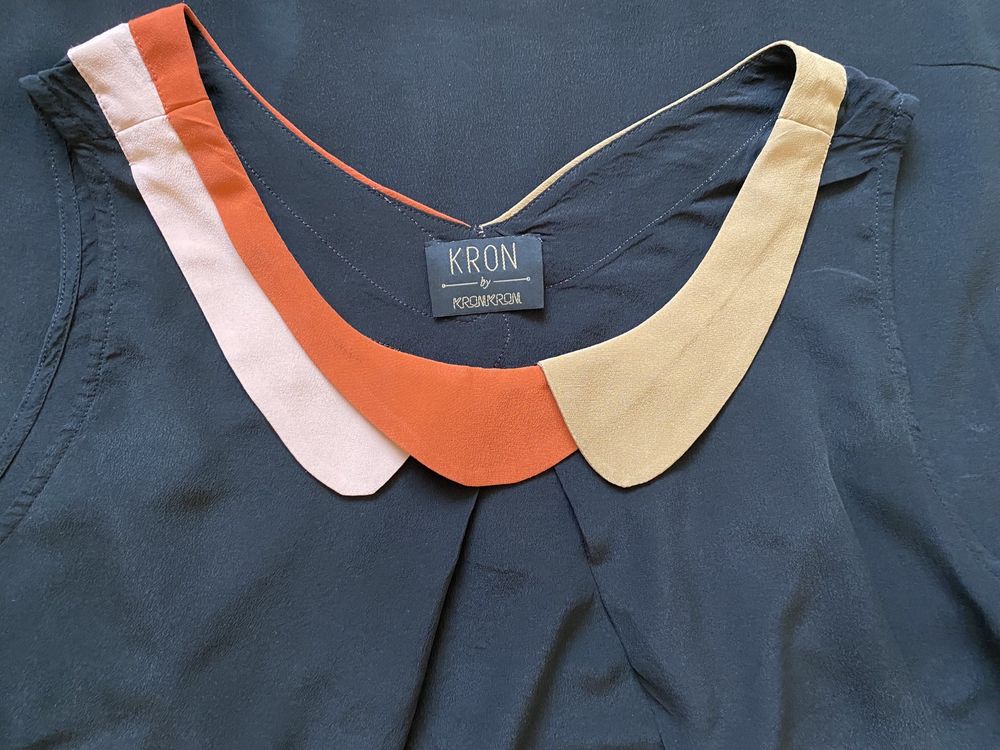 Дизайнерска рокля от 100%коприна Mulberry silk Kronkron M/L size
