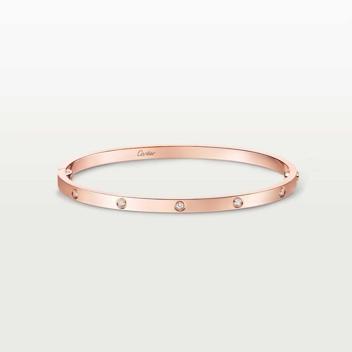 CARTIER Love Rose Gold 10 Diamonds Small Model Гривна с Отверка
