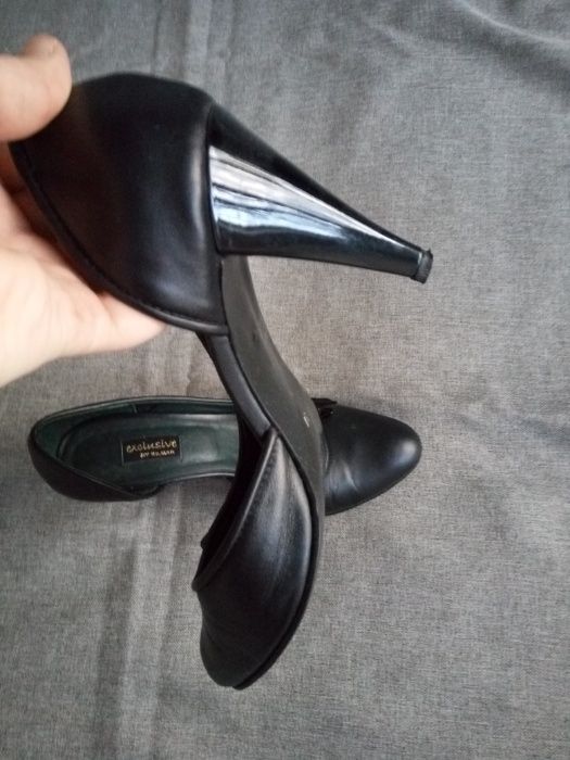 Pantofi din piele, negri, marimea 37