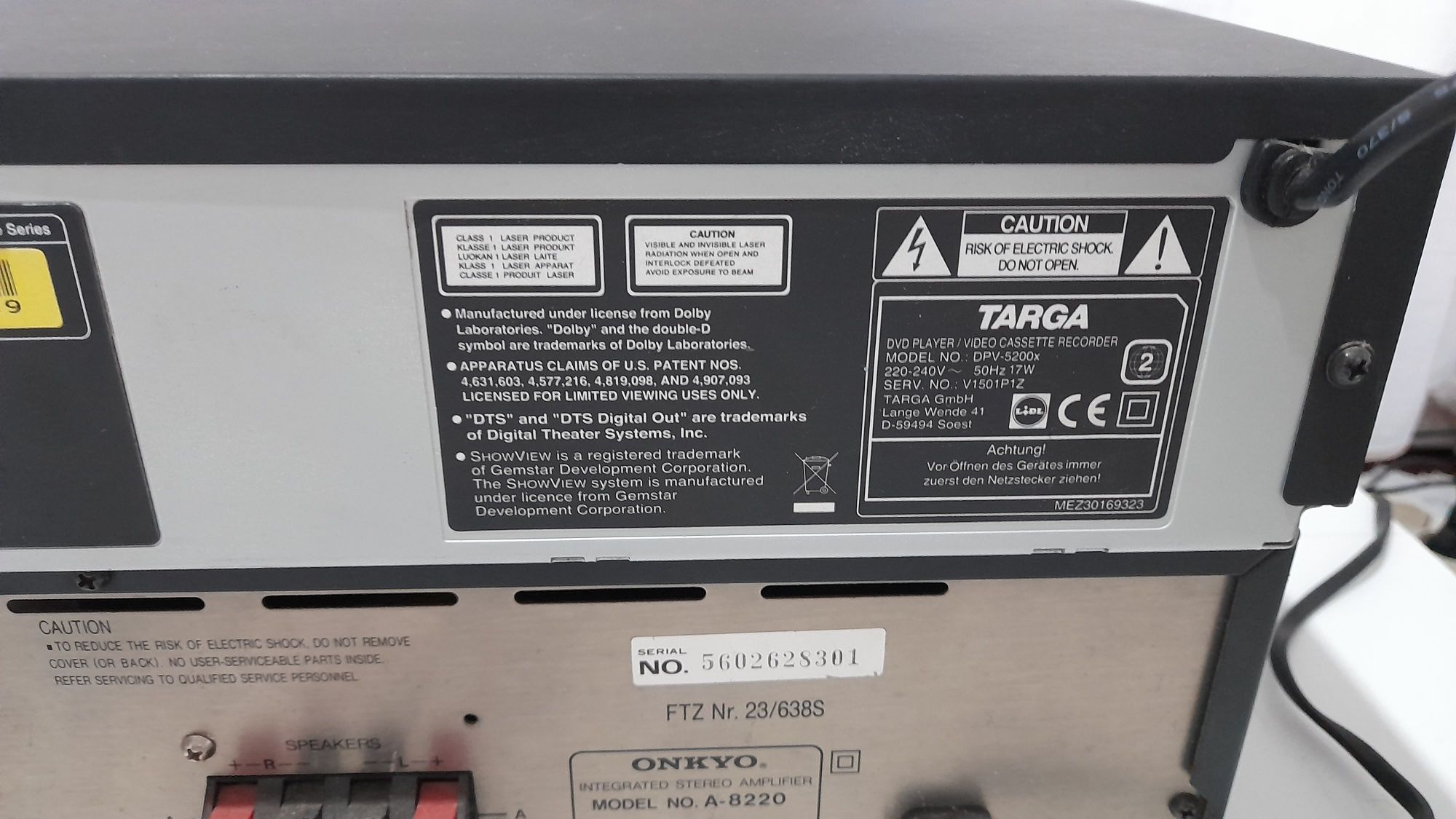 DVD Videorecorder VHS Targa
