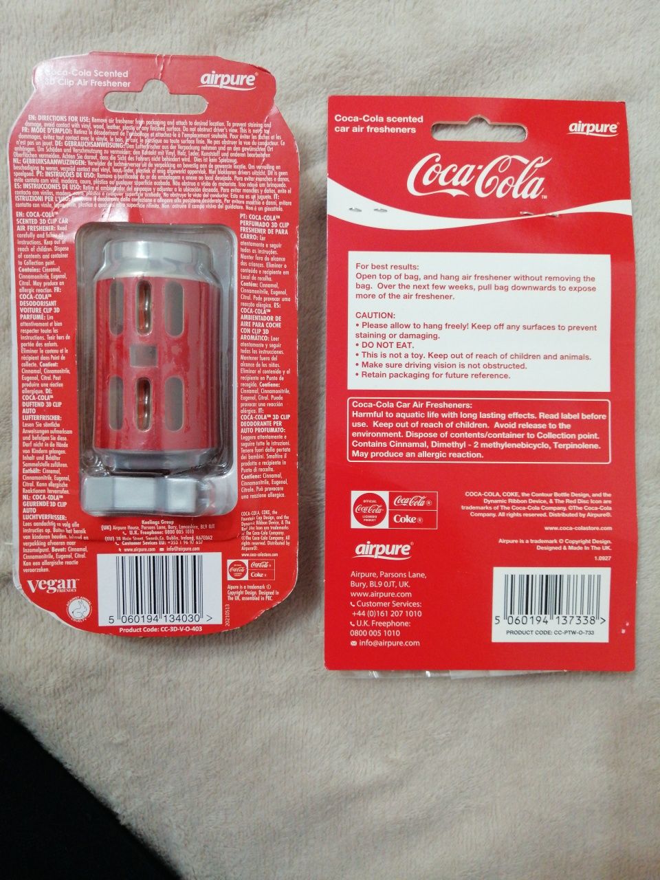 Coca Cola Parfum auto birou odorizant