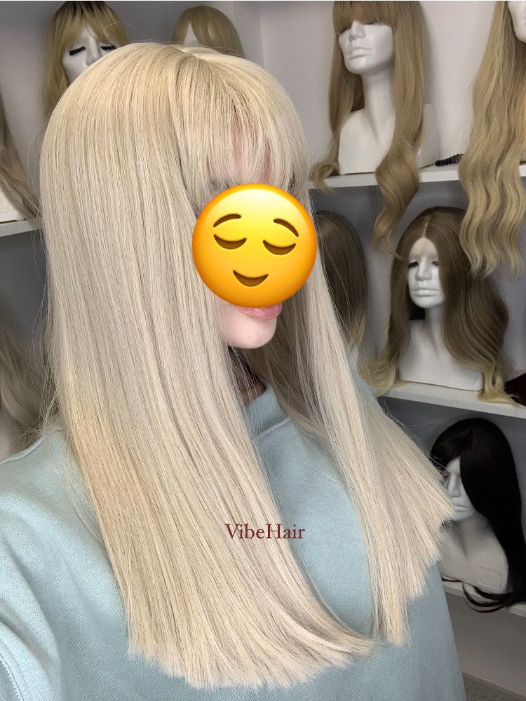 Peruca blond platinat