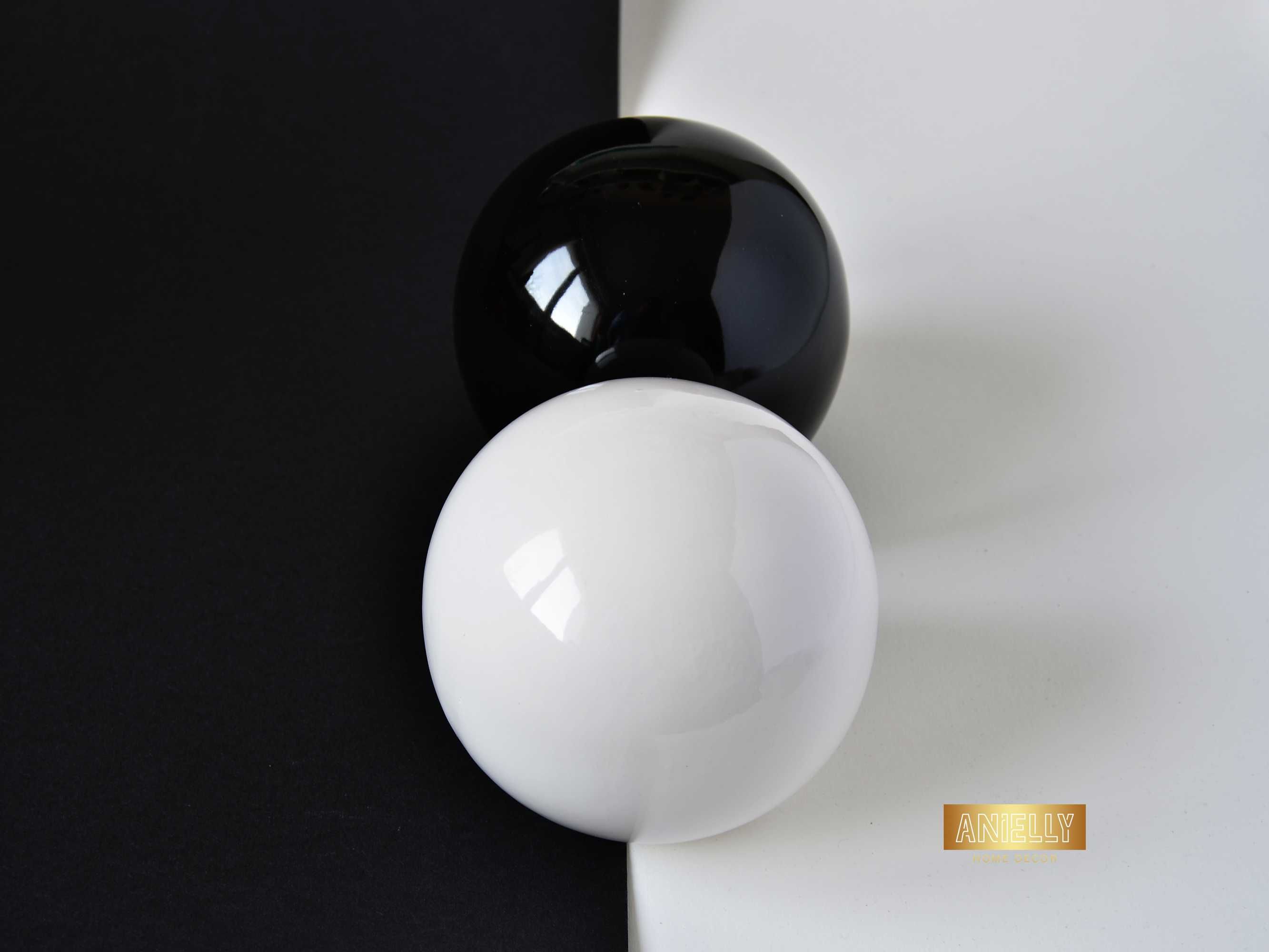 Декоративни сфери / Подарък за дома / Сфери черно и бяло / Ин и Ян