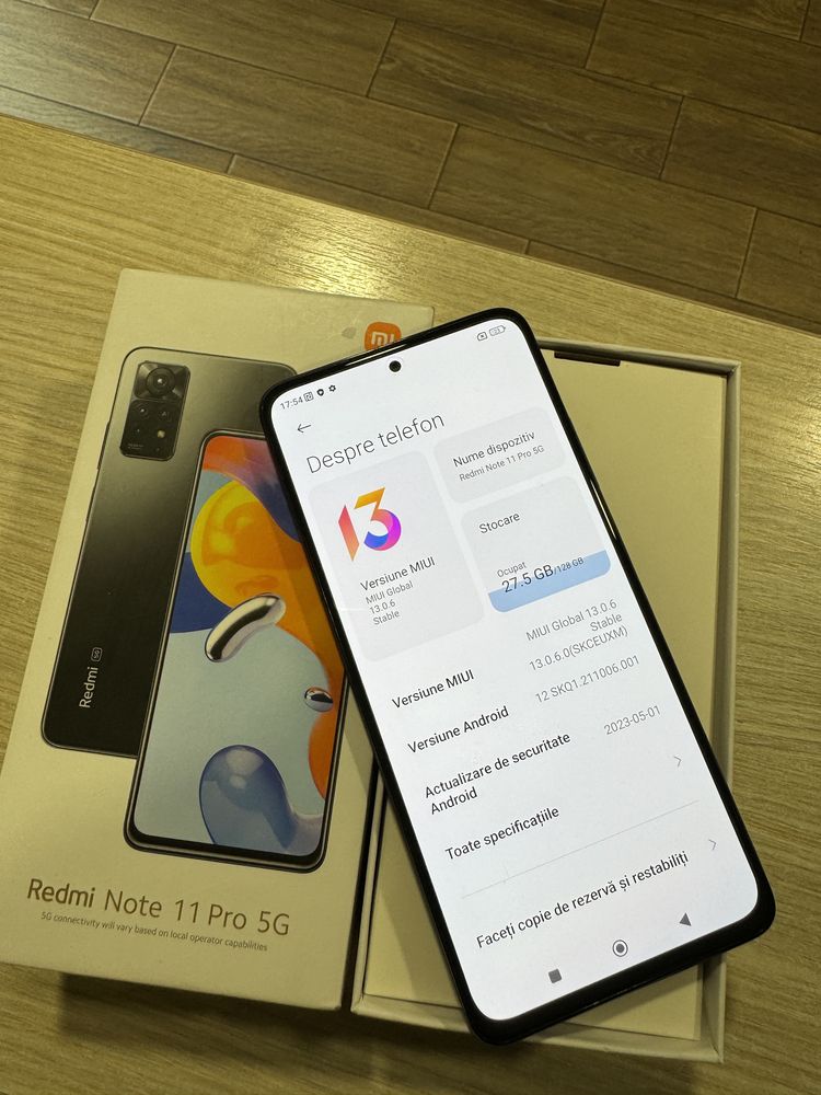 Xiaomi Redmi Note 11 Pro, 8GB RAM, 128GB, 5G, Gray!!