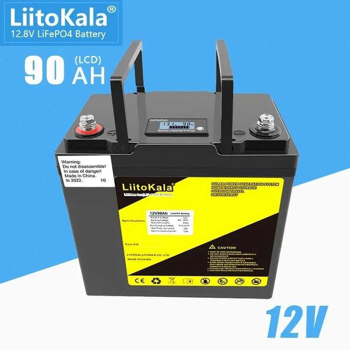 Аккумулятор, внеш. Liitokala литий-железо-фосфатный Lifepo4 90Ah 12.8v