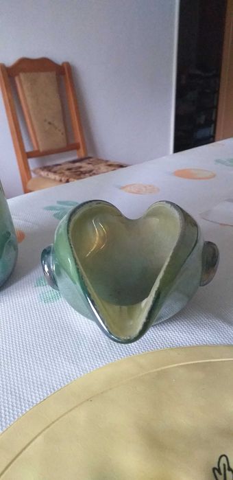 Set vintage compus din vază și scrumieră