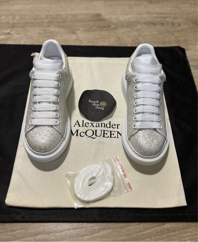 Alexander mcqueen albi silver 38,39 (versace,balenciaga,gucci)