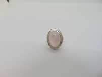 Inel din argint si quartz roz