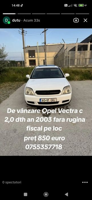 Proprietar vând Opel Vectra c 2.0 dth an 2003
