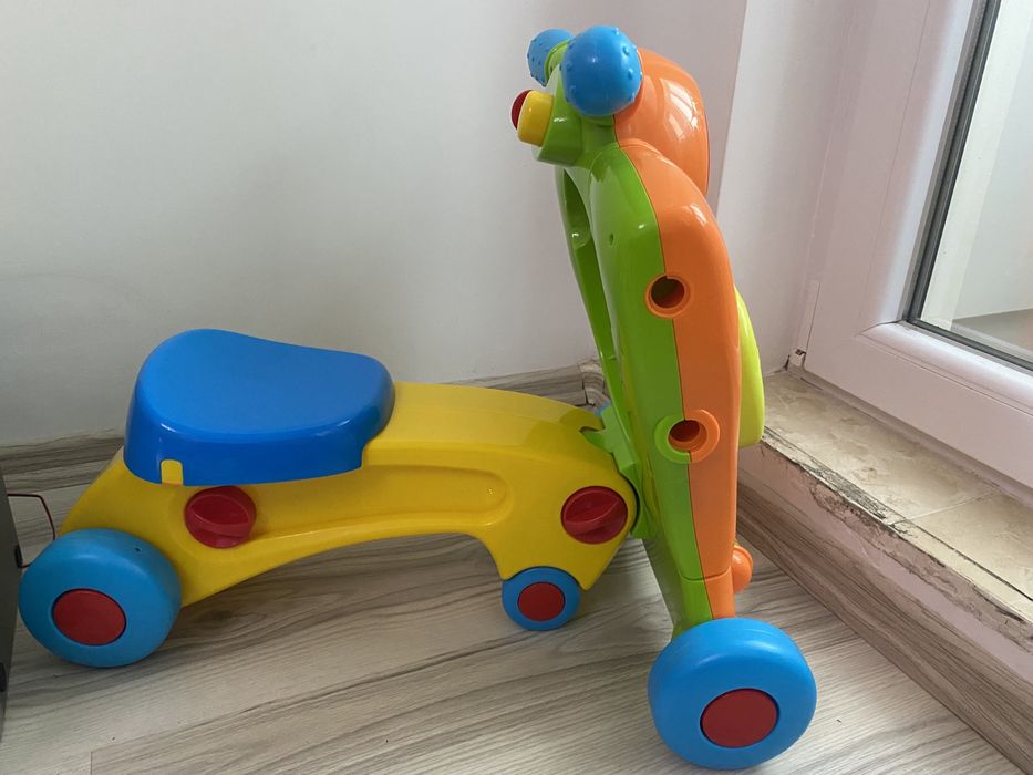 Smiki, Baby Walker, antemergator, jucarie interactiva de impins, 2in1