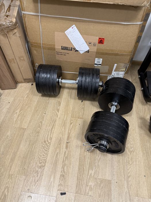 Gantere reglabile Olimpice Profesionale noi cu rulmenti 65 kg+65Kg=130