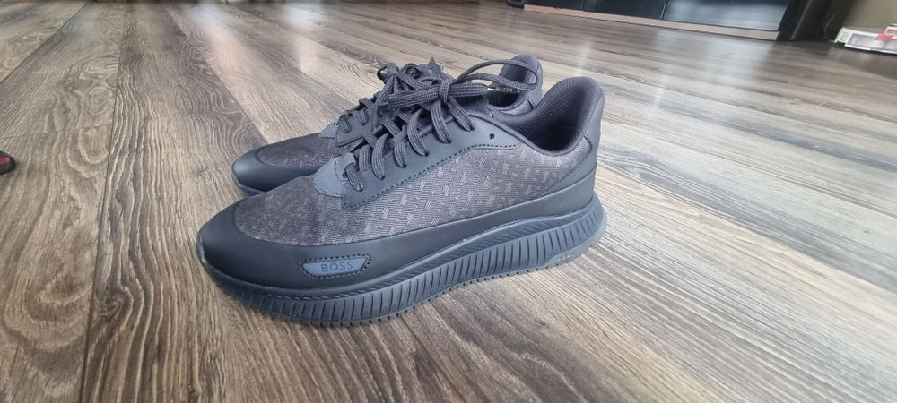 Boss мъжки спортни обувки с принт и еко кожа