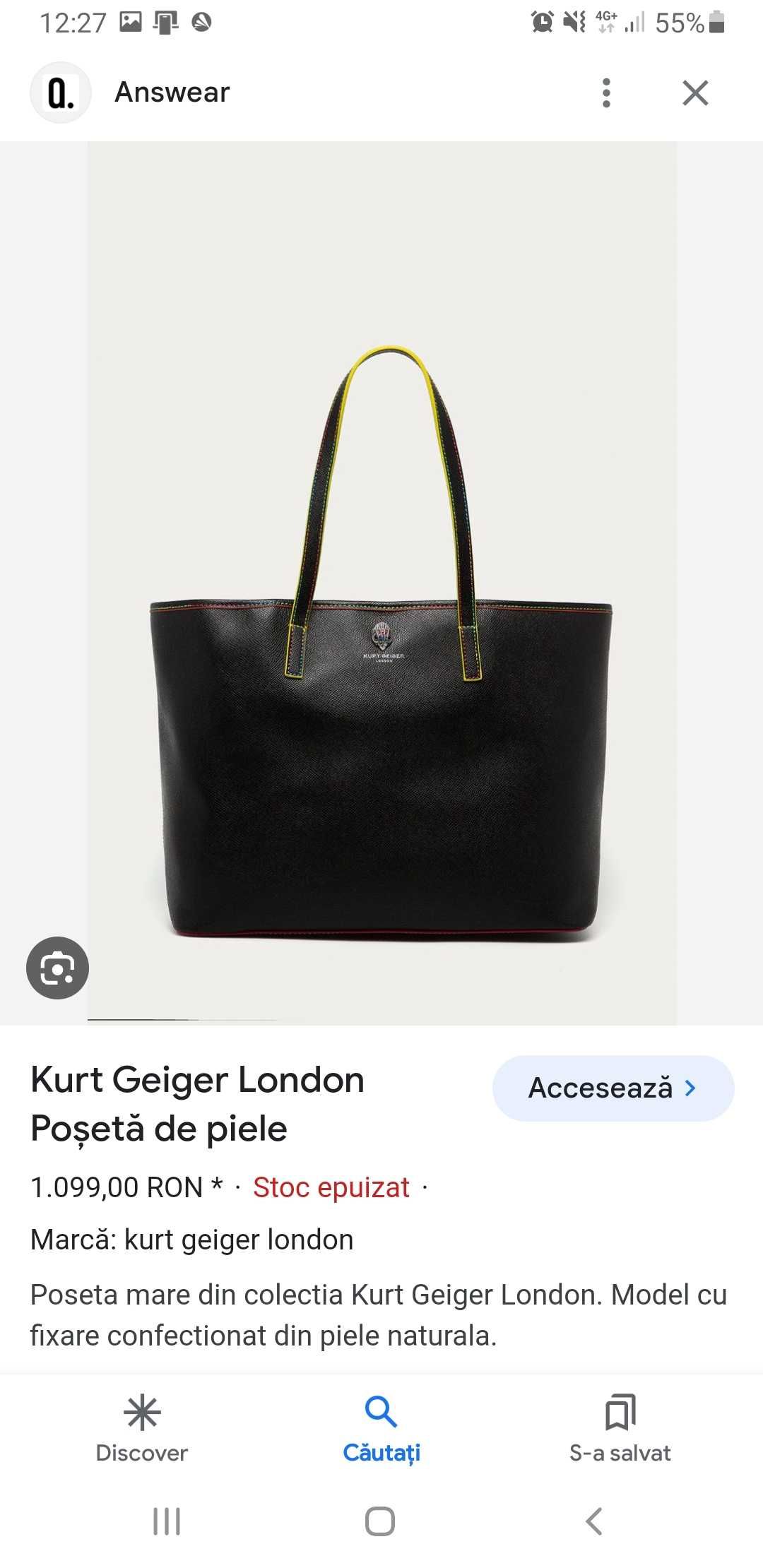 Geanta Kurt Geiger, piele