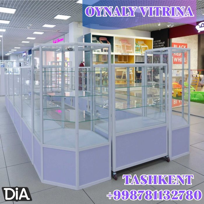 Стеклянные витрины, прилавки для бутиков, магазинов аксессуаров