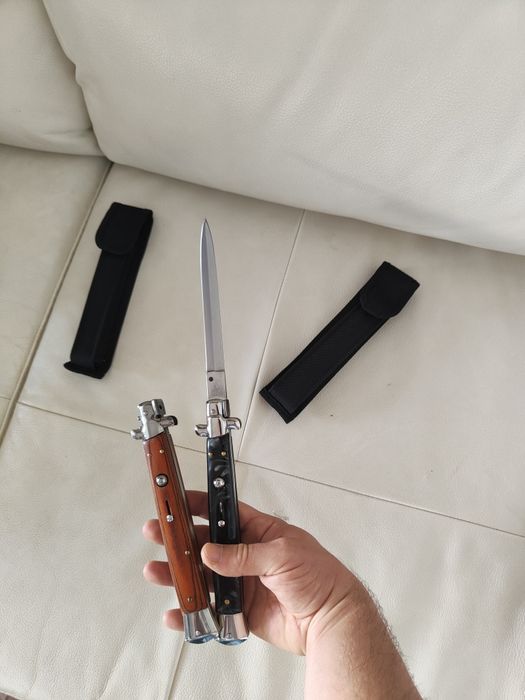 Briceag Stiletto, cuțit Italian 34cm / preț pe bucata negru sau maro