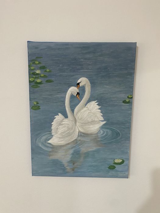 Tablou cu lebede unic de o eleganta aparte