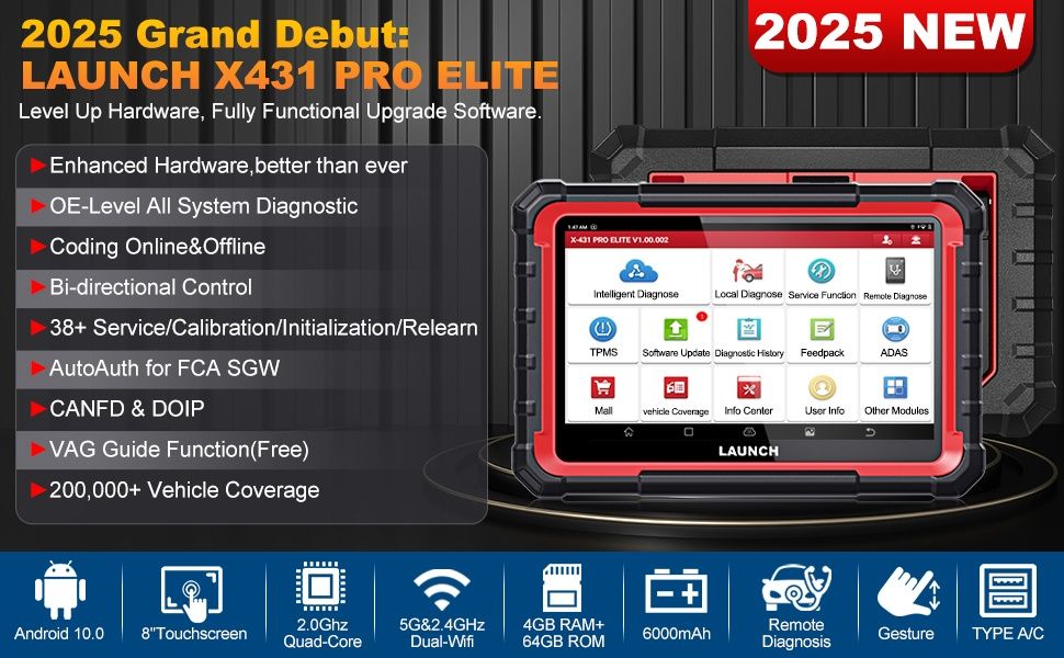 Диагностика launch x431 pro elite