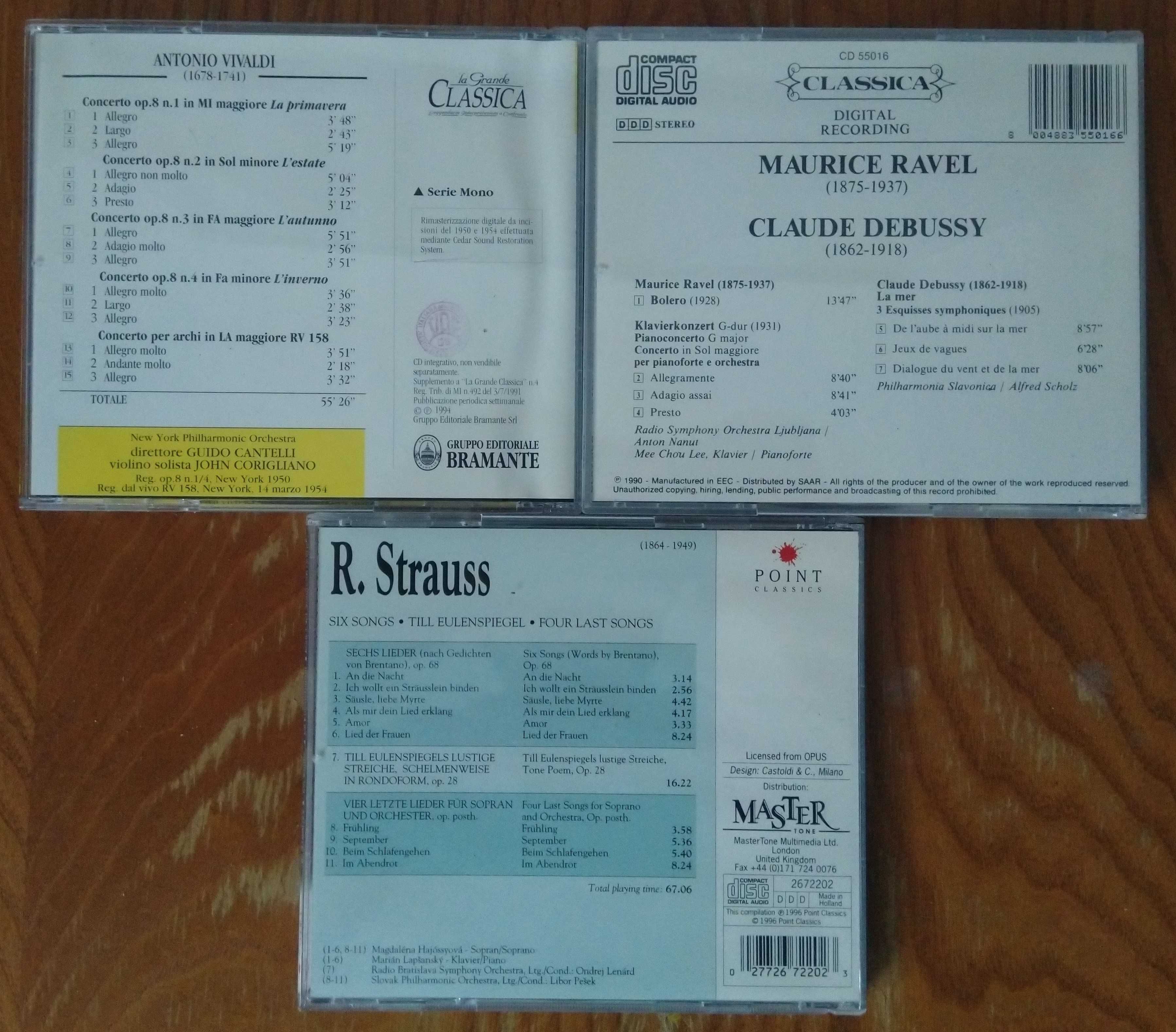 Set 3 CD muzica clasica Strauss Ravel Vivaldi