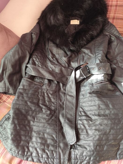 Дамска шуба от изкуствена кожа