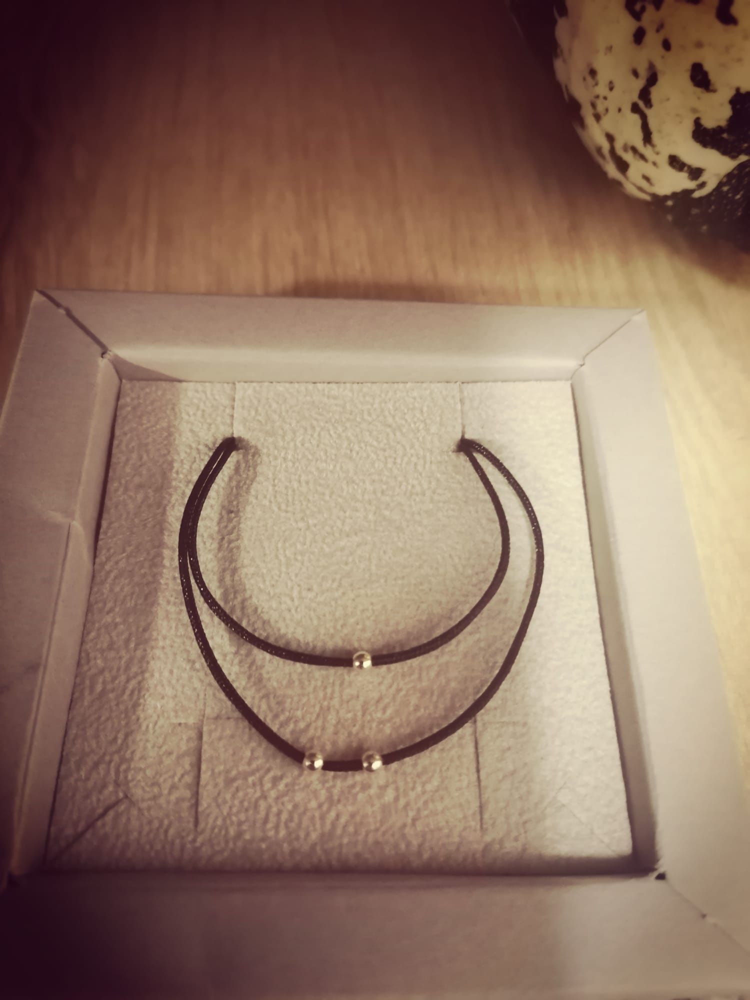 Choker, colier cu bile din aur 14 carate!