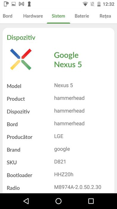 Telefon LG Google Nexus 5, Android 6