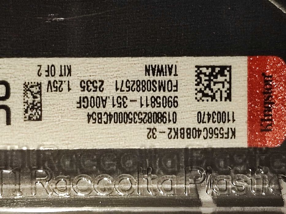 memorie ram ddr5 Kingston Fury 32 gb kit 2x16 gb 5600mt nou garanție