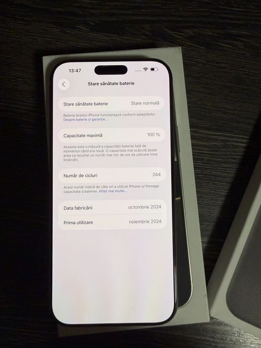 iPhone 16 pro max natural titanium 256gb  impecabil