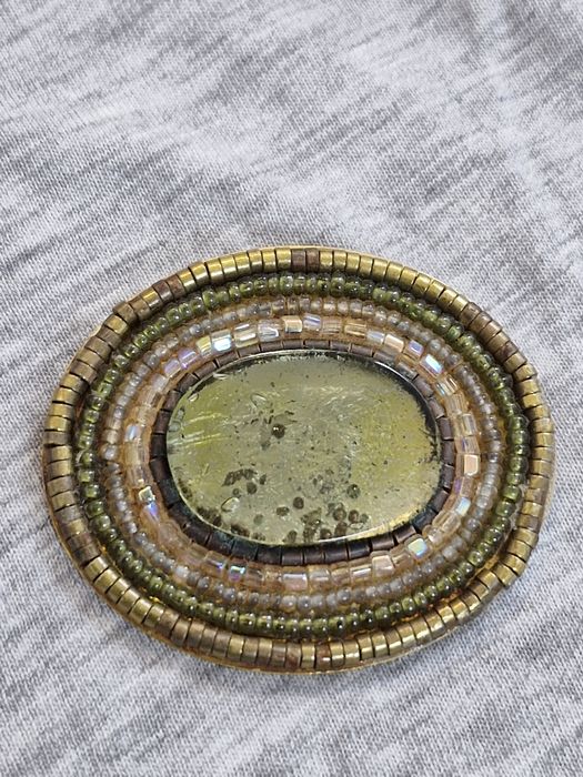 Broșă vintage, Haute Couture - semnată LANGANI (anii 1970)