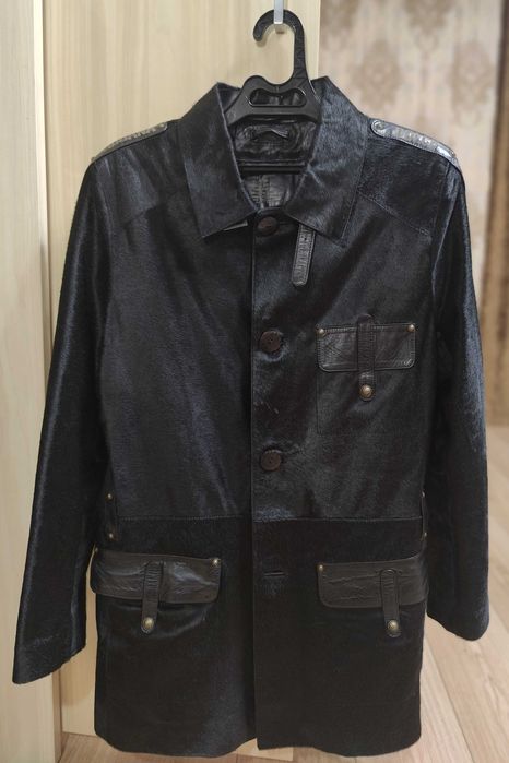 Мужское осеннее пальто куртка из натуральной нерпы