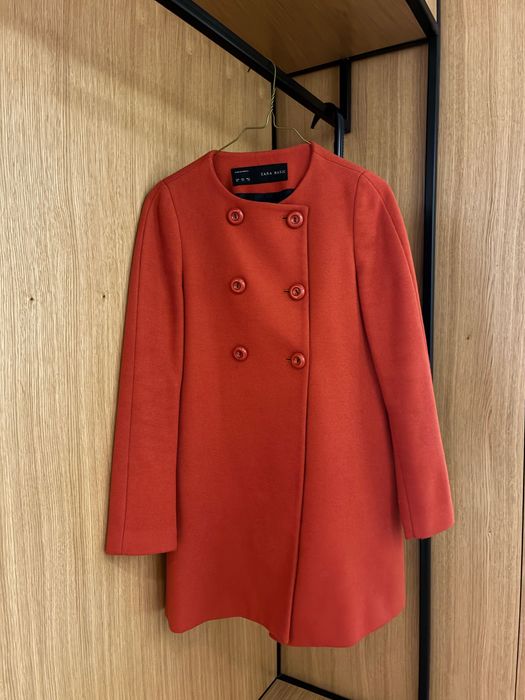 Дамско палто, керемидено, елегантна френска кройка, Zara