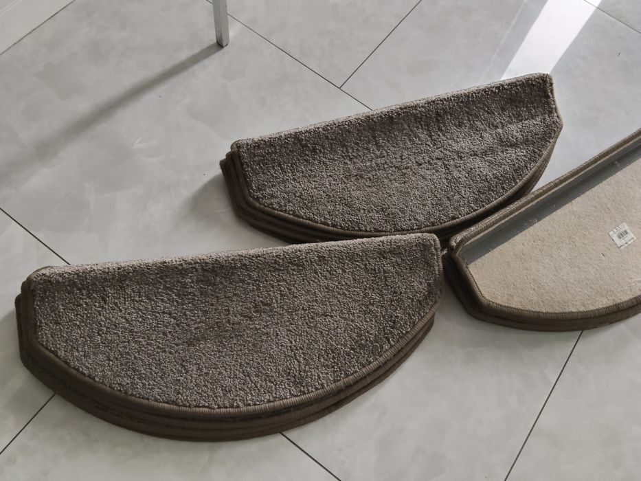 Covorașe trepte Taupe 17 buc