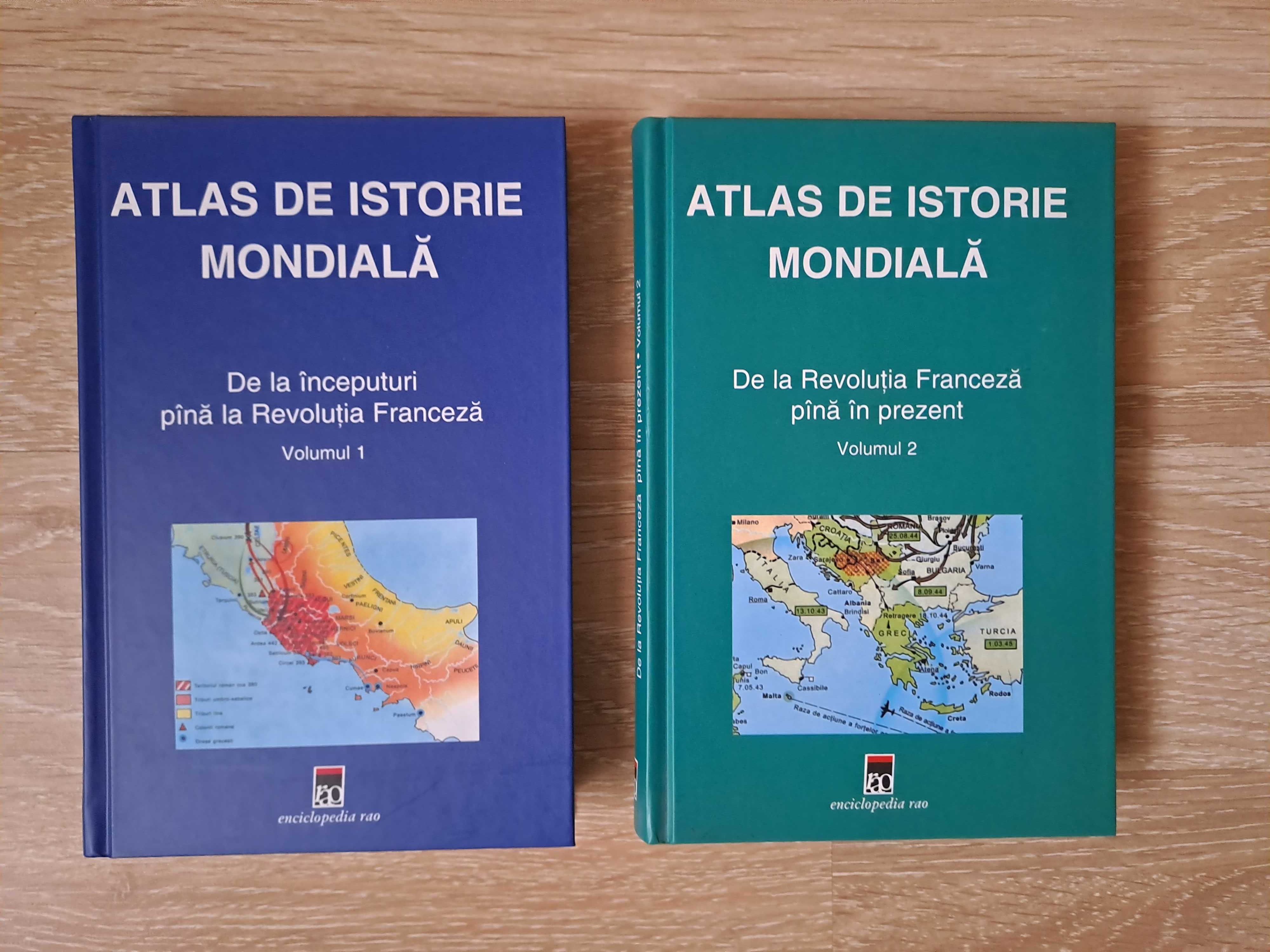 Pachet Atlas de Istorie Mondiala - Vol. 1 + Vol. 2 - Ed. Rao - noi