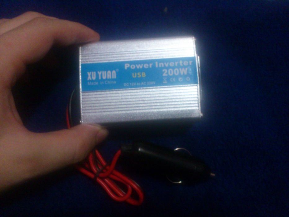 Розетка для авто(инвертор) 12/220В 200Вт