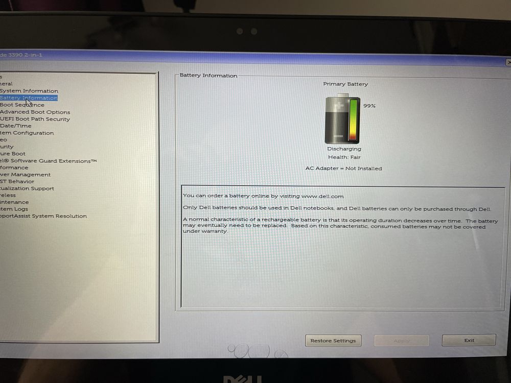 2in1 Dell Latitude 3320 13.3 i5-8350U Windows Pro 10 SSD in garantie