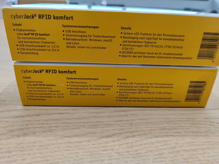 Reiner SCT cyberJack RFID комфорт chip card reader (USB 2.0) четец