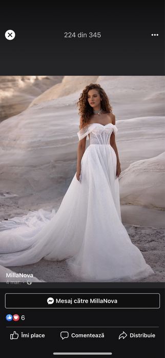 Rochie mireasa MillaNova model Eden