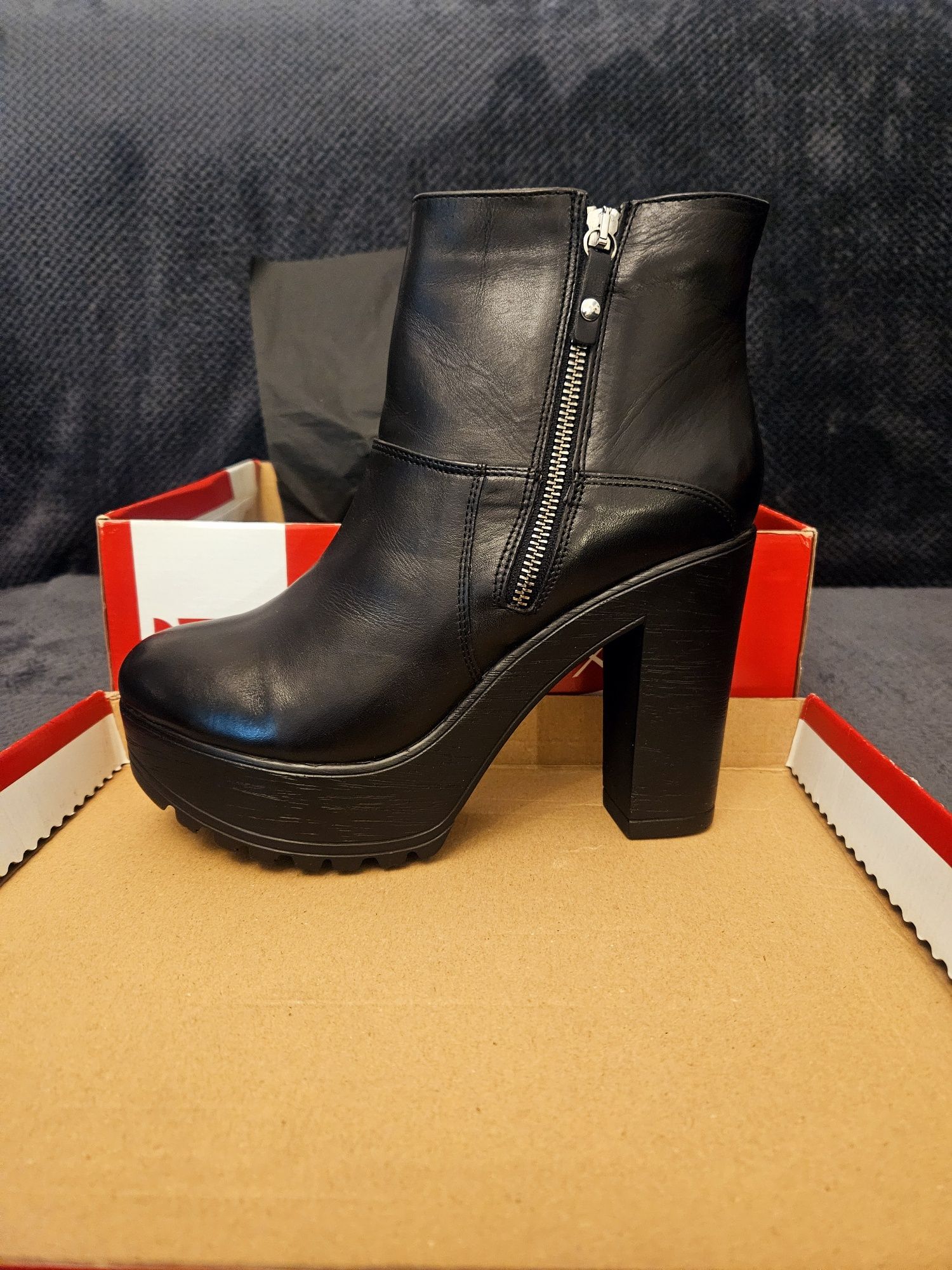 Botine casual piele