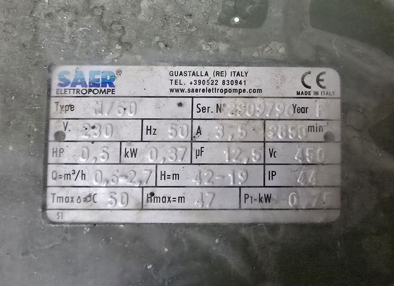 Самозасмукваща помпа SAER - M60