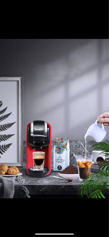 Новинка! 3в1 Кофемашина капсульная Молотый Nespresso Sonifer kapsulniy