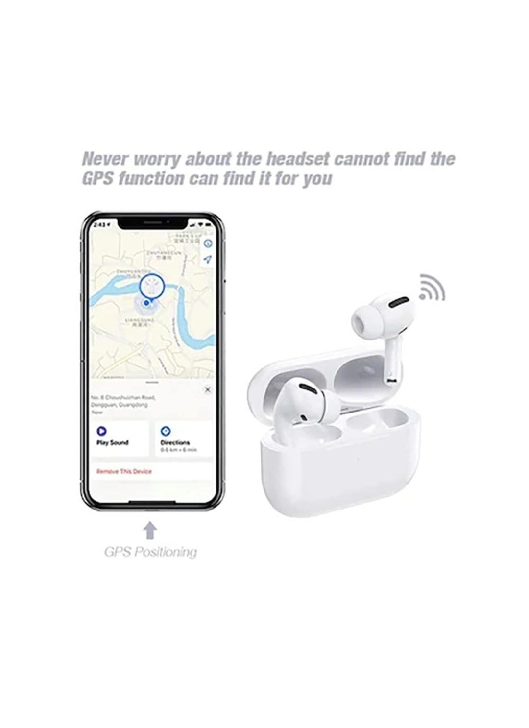 Airpods Pro sunet 3D, Toch Control, Handsfree, compatibile cu Apple