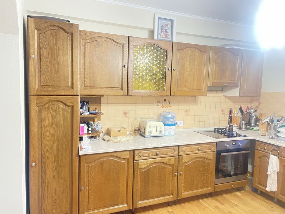 Vand bucatarie lemn stejar completa cu ghiuveta franke si baterie