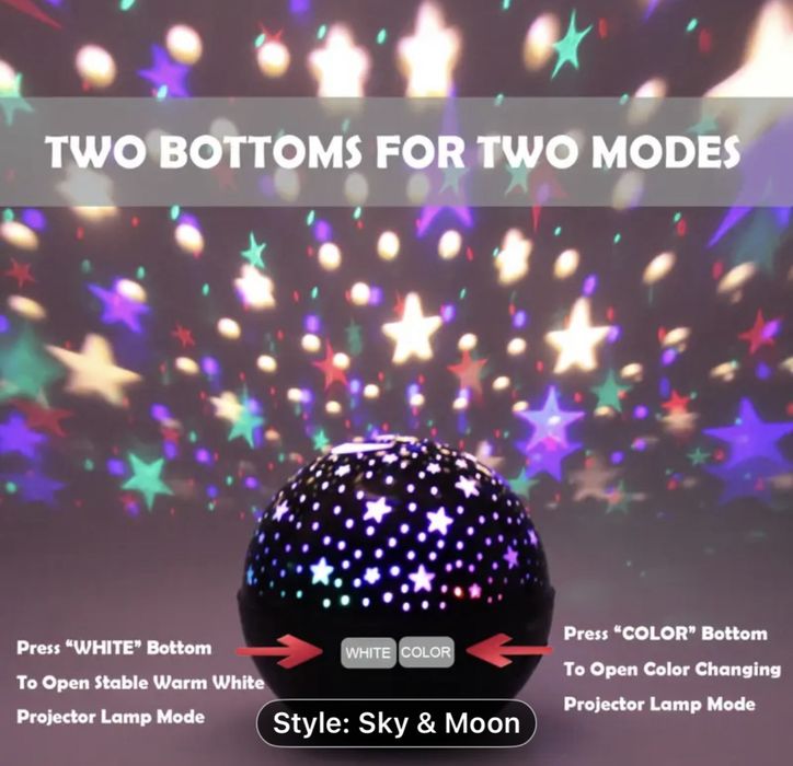 Детска нощна лед лампа Звездно небе