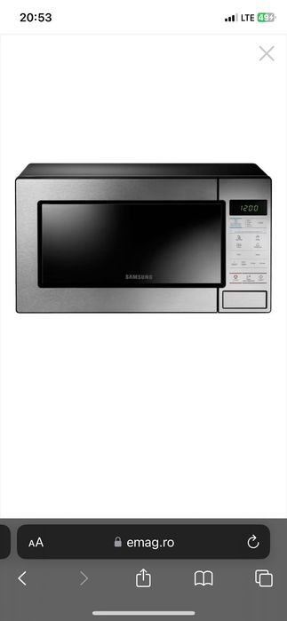 Cuptor cu microunde Samsung GE83M/XEO, 23l, Grill, 800W Inox