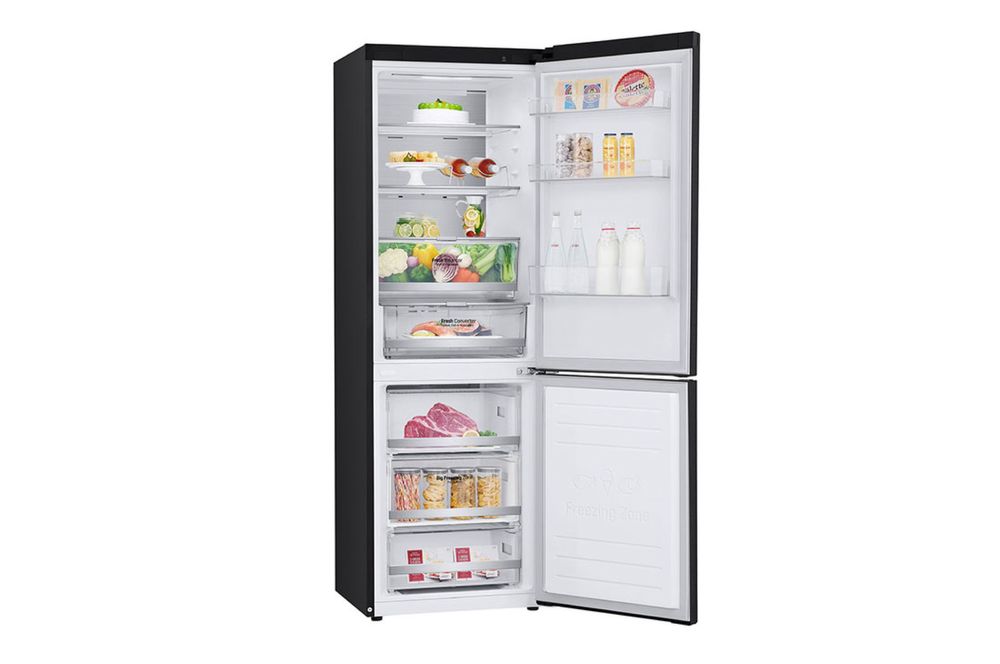 | Холодильник LG с нижней морозильной камерой | Черный GC-B459SBUM
