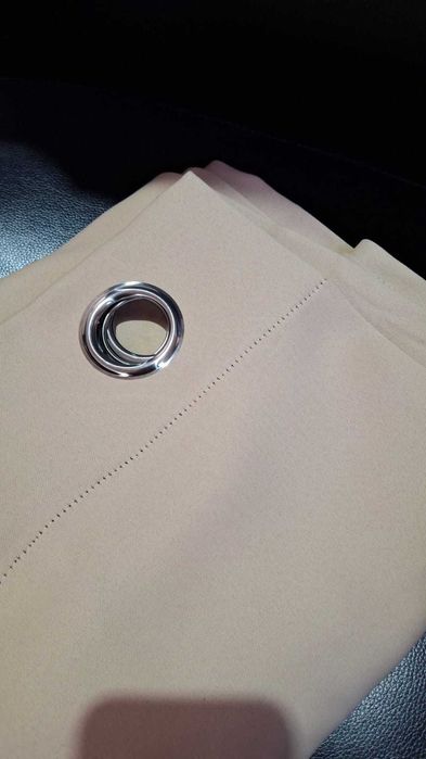 Set 4 perdele MIULEE, 140x280 cm, opace, cu inele, bej