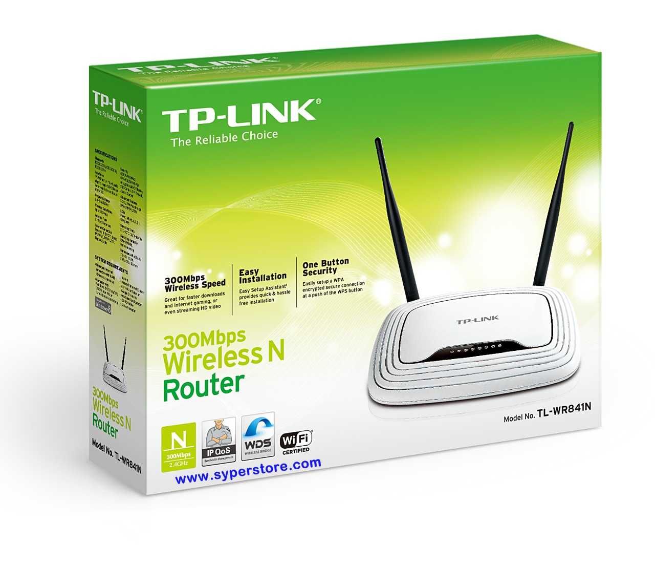Безжичен Рутер TP-Link TL-WR841N 300N Wireless N рутер за дома и офиса