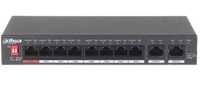 Switch POE 8 canale 2x Uplink Gigabit, Dahua PFS3010-8GT-96-V2