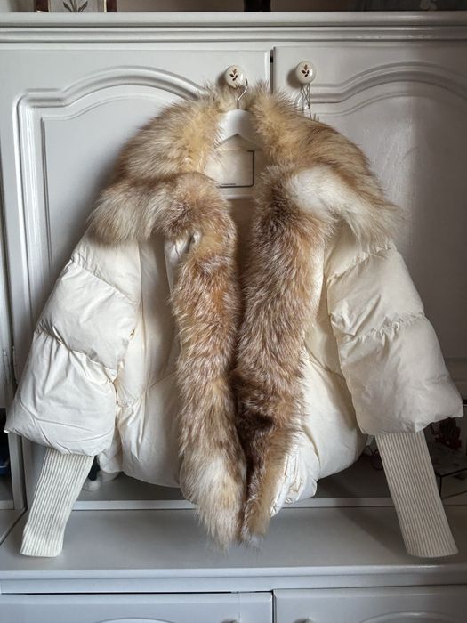 Geaca cu blana naturala, S, noua